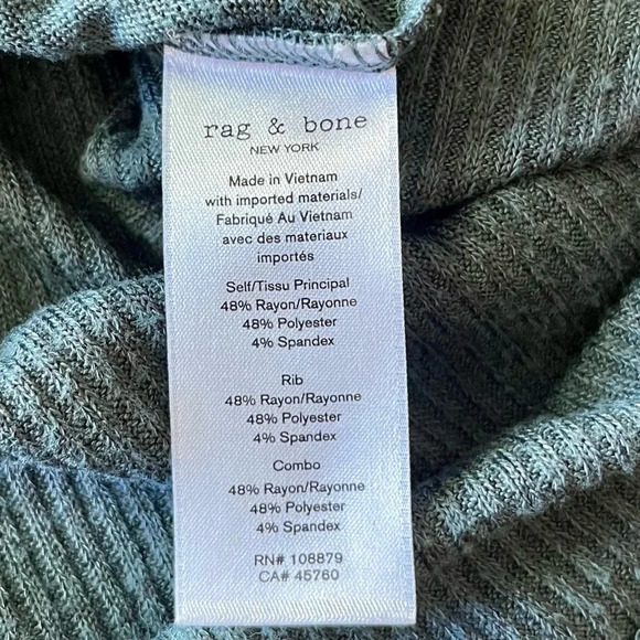 Rag & Bone V-neck sweater. Size S/P -
Green/Gray - Picture 7 of 8